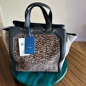 Pour La Victoire Leather Servant Tote NWT